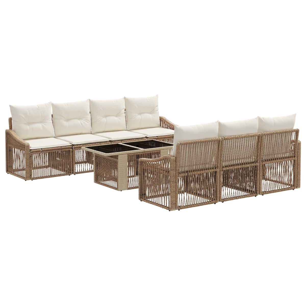 Havesofa Sæt 8 stk. polyrattan - Billede 2