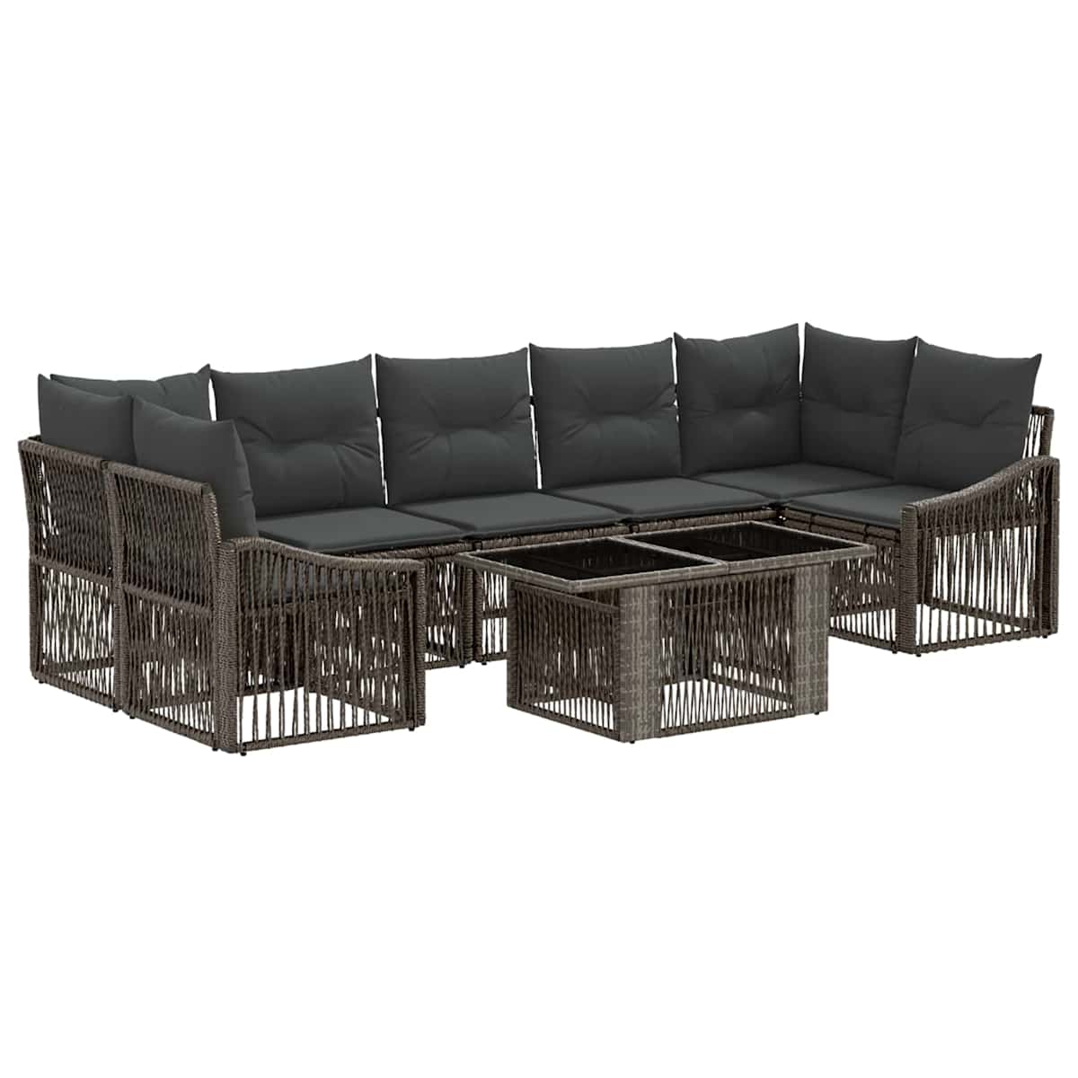 Havesofa Sæt 8 stk. polyrattan - Billede 2