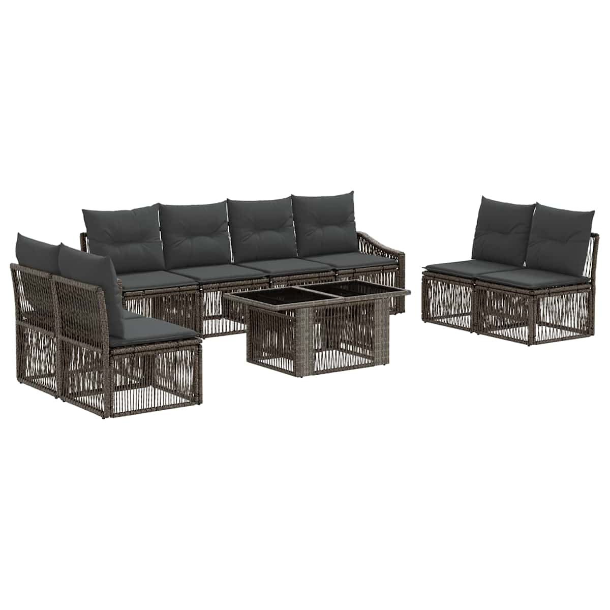 Havesofa Sæt 9 stk. polyrattan - Billede 2
