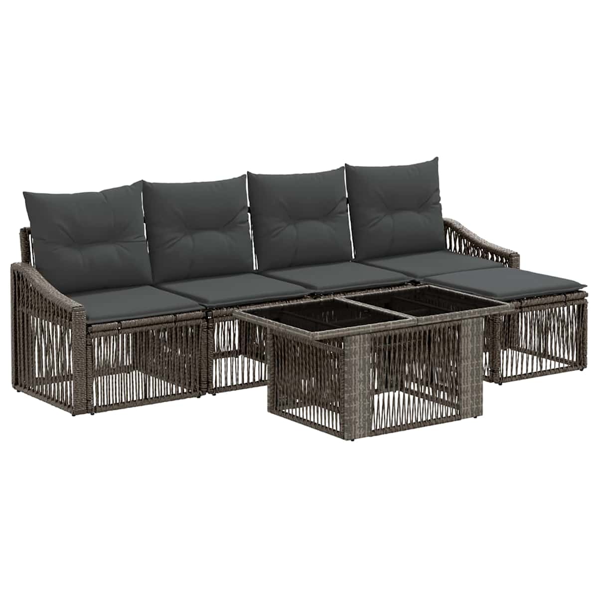 Havesofa Sæt 6 stk. polyrattan - Billede 2