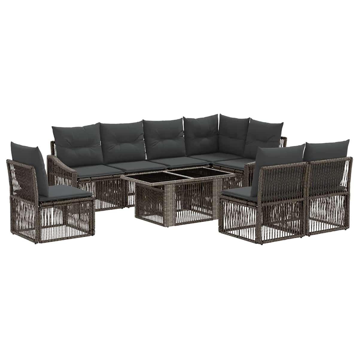 Havesofa Sæt 9 stk. polyrattan - Billede 2