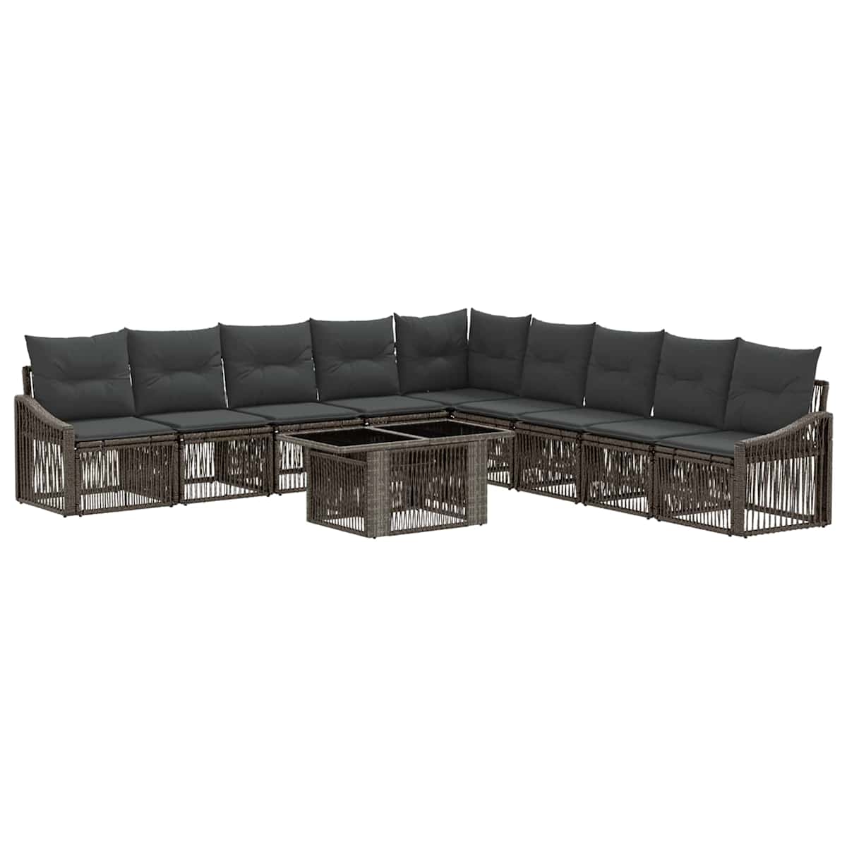 Havesofa Sæt 10 stk. polyrattan - Billede 2