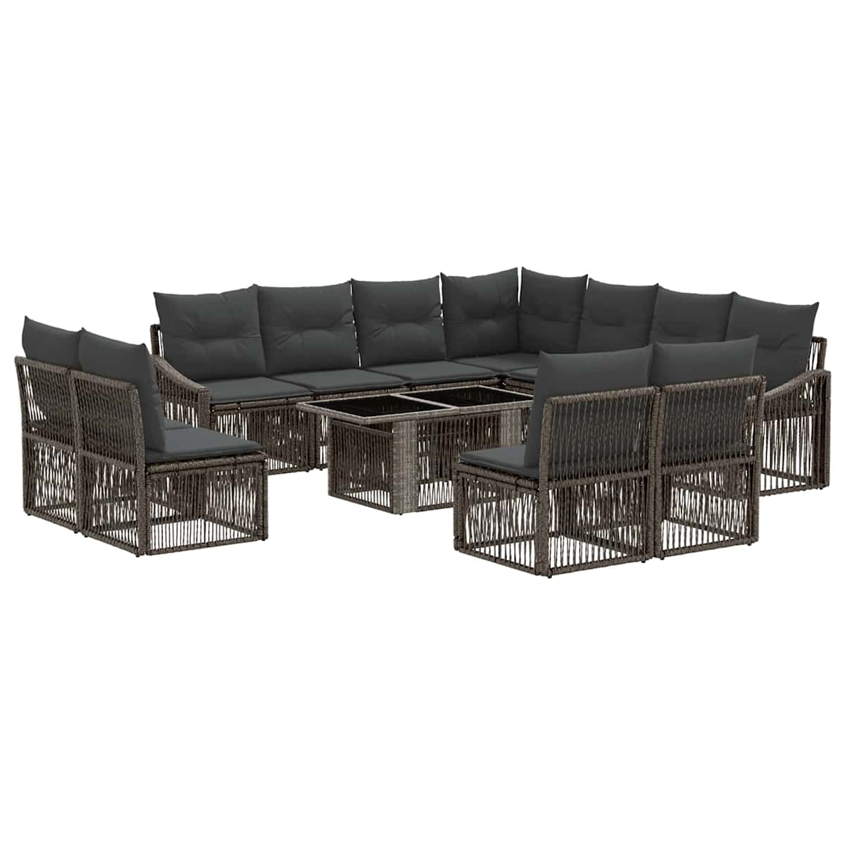 Havesofa Sæt 12 stk. polyrattan - Billede 2