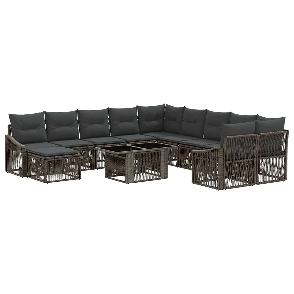 Havesofa Sæt 12 stk. polyrattan - Billede 2