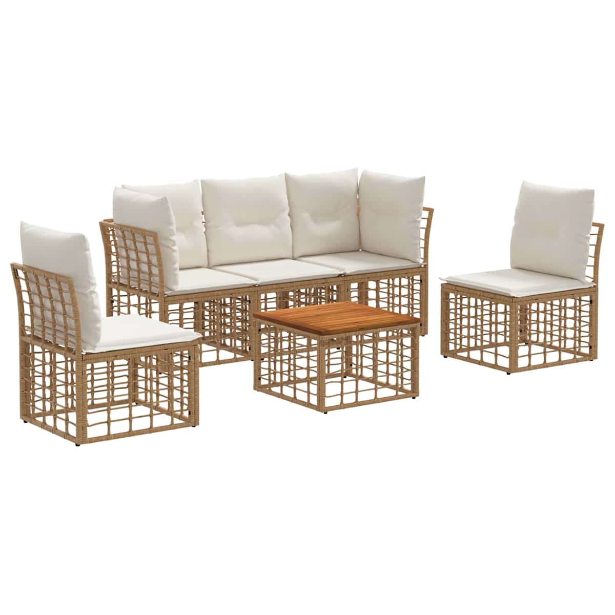 Udendørs sofagruppe 6 stk. Polyester - Billede 2