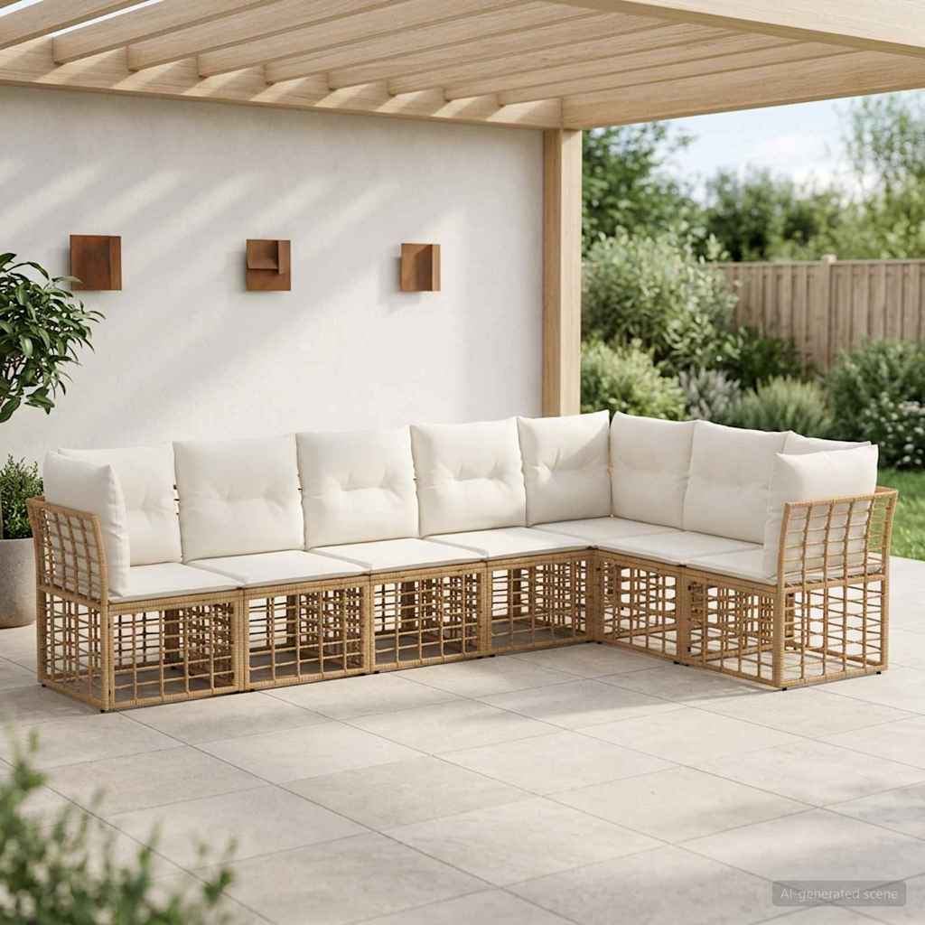 Buiten bankenset Naturel Polyester