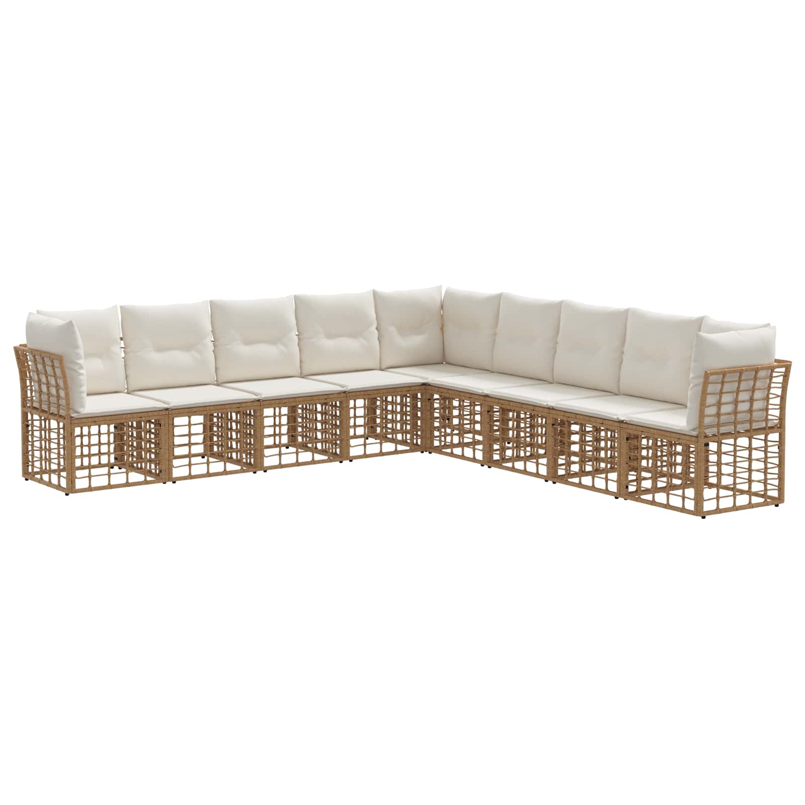 vidaXL Outdoor-Sofagarnitur Natur Polyester