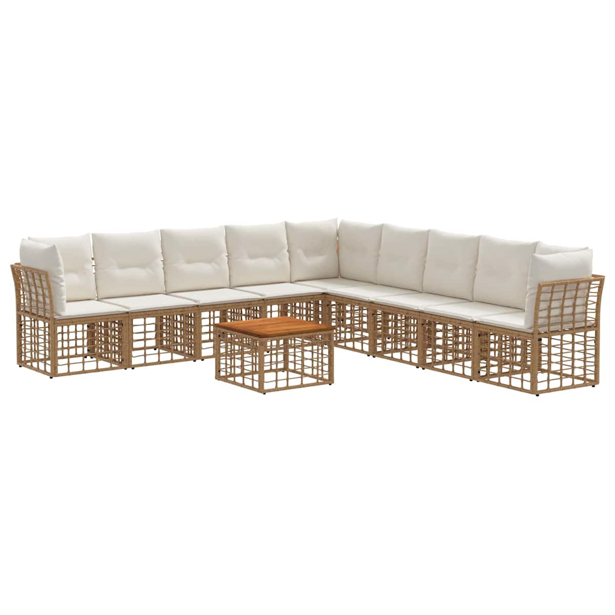 Udendørs sofagruppe 10 stk. Polyester - Billede 2
