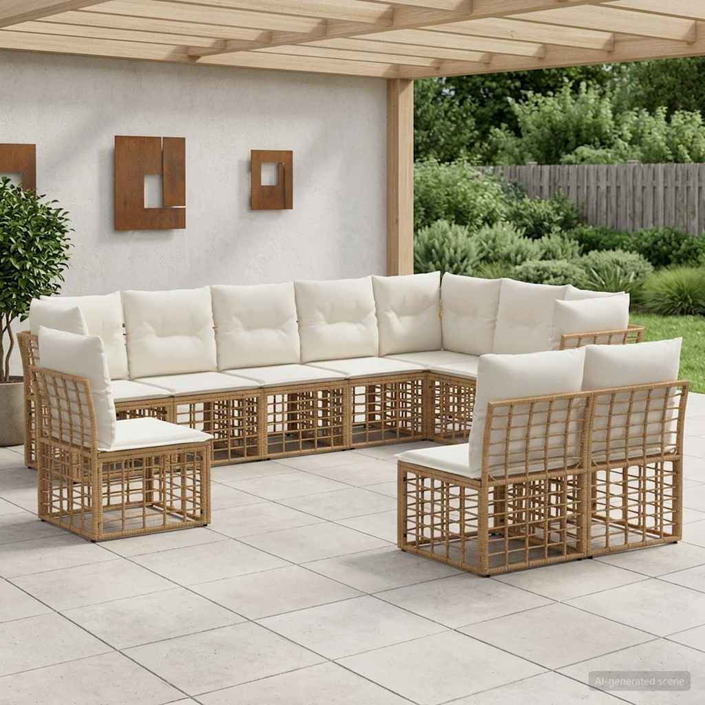 Buiten bankenset Naturel Polyester