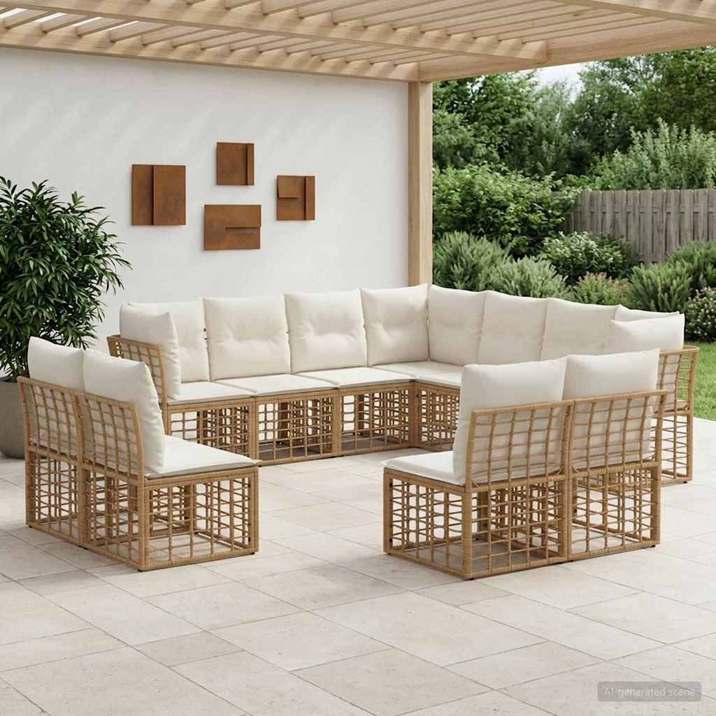 Buiten bankenset Naturel Polyester