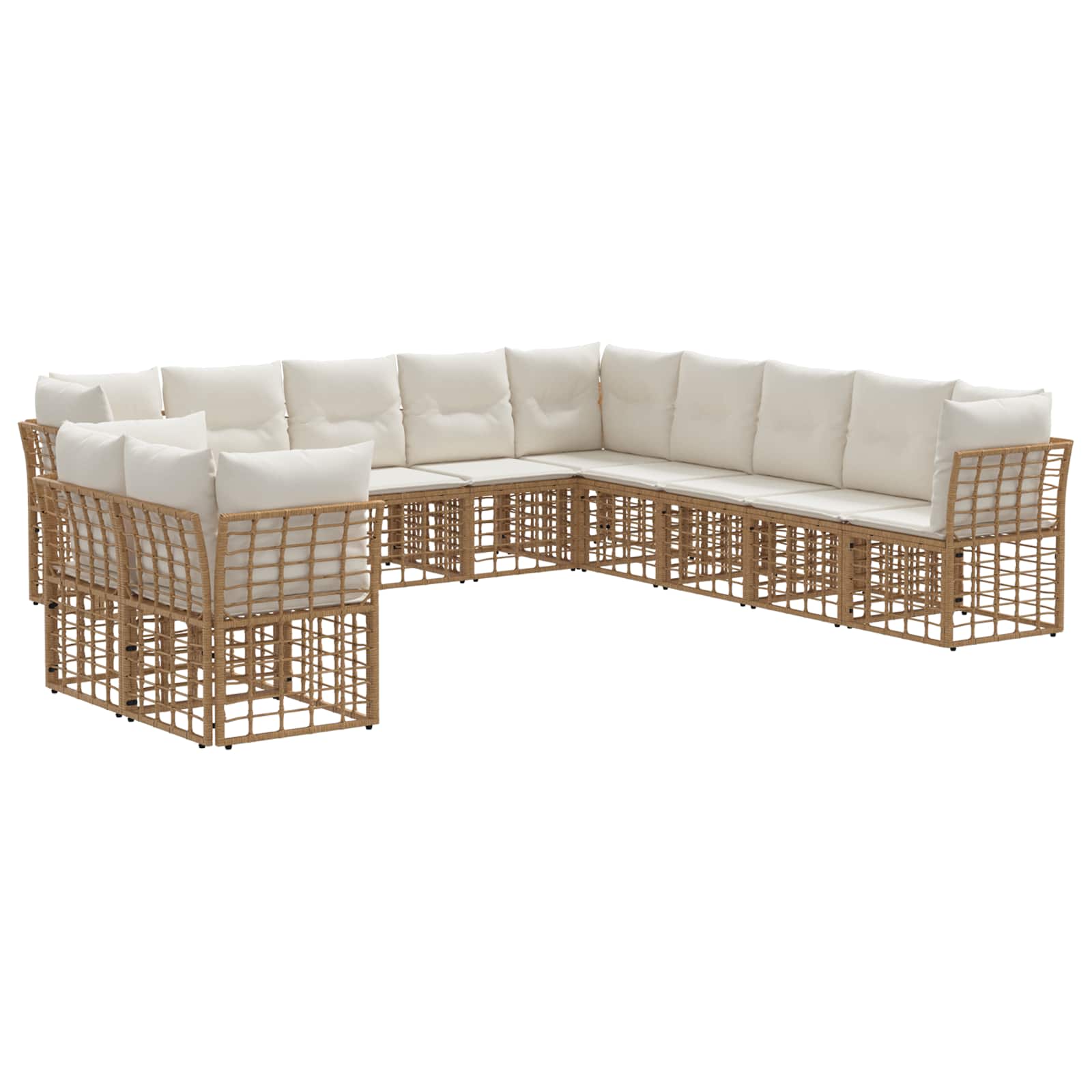 vidaXL Outdoor-Sofagarnitur Natur Polyester