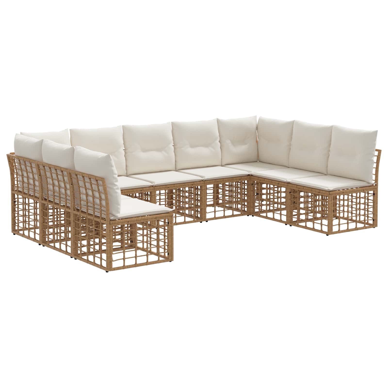 vidaXL Outdoor-Sofagarnitur Natur Polyester
