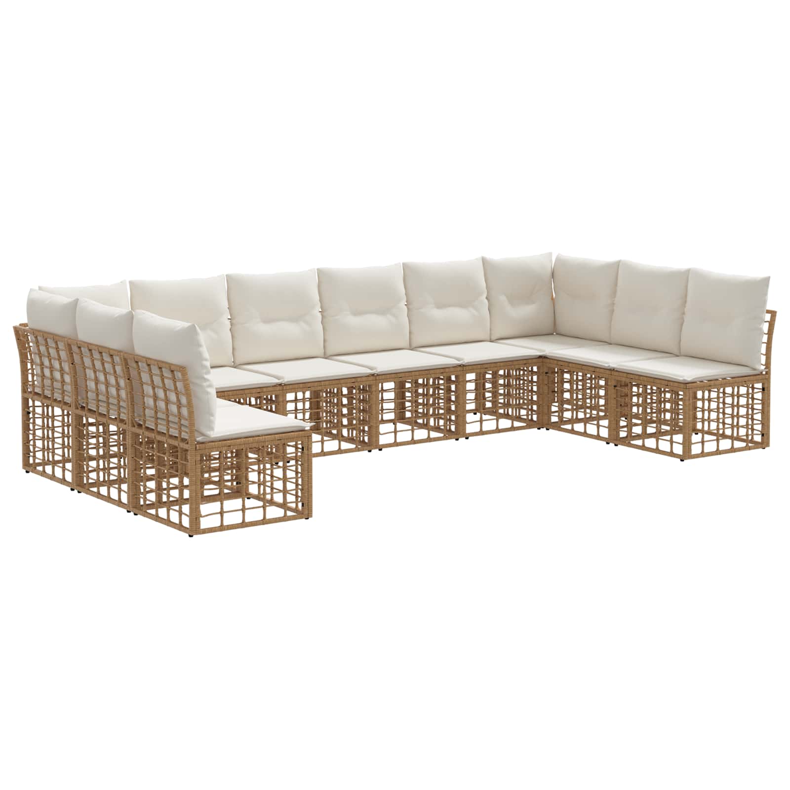 vidaXL Outdoor-Sofagarnitur Natur Polyester
