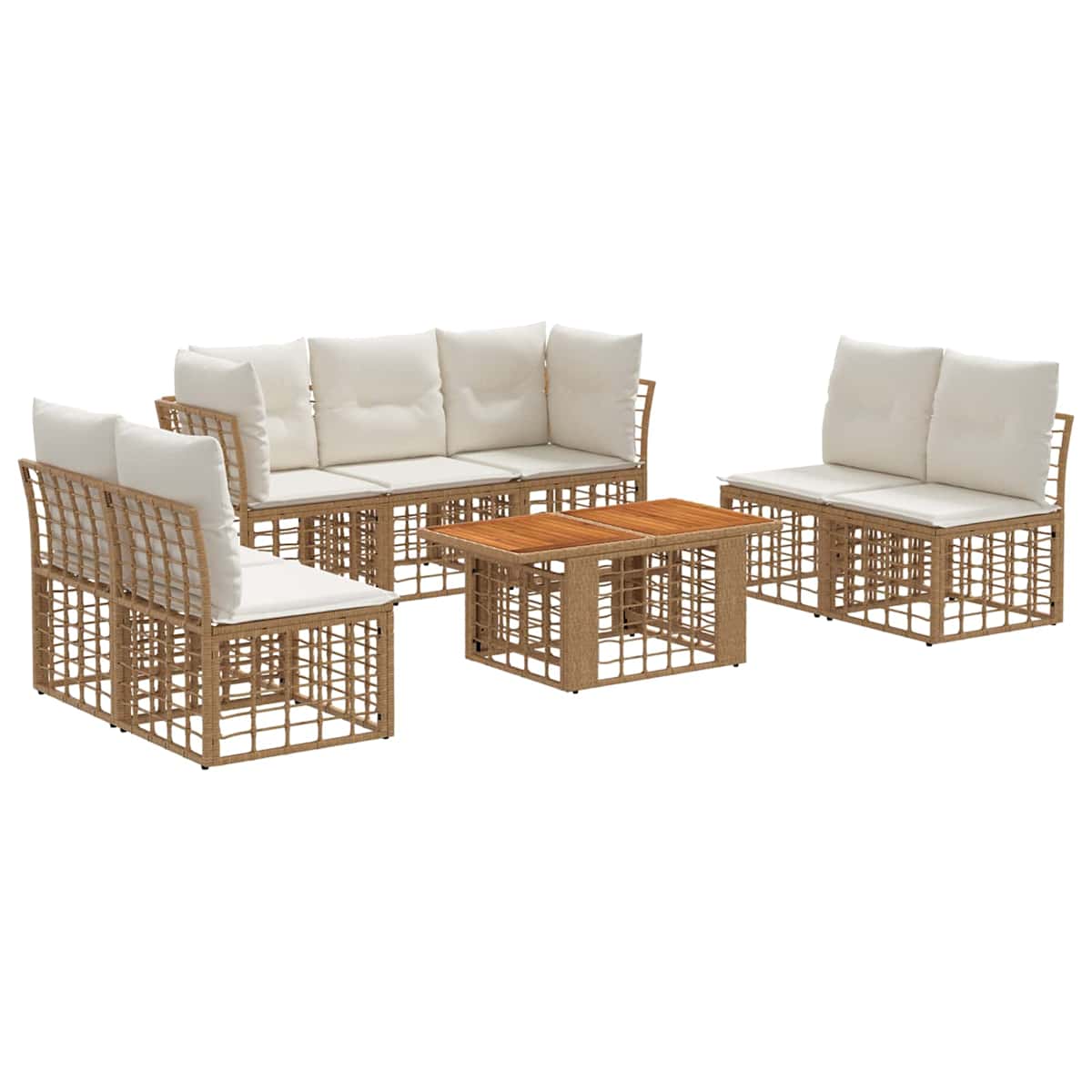 Havesofa Sæt 8 stk. polyrattan - Billede 2