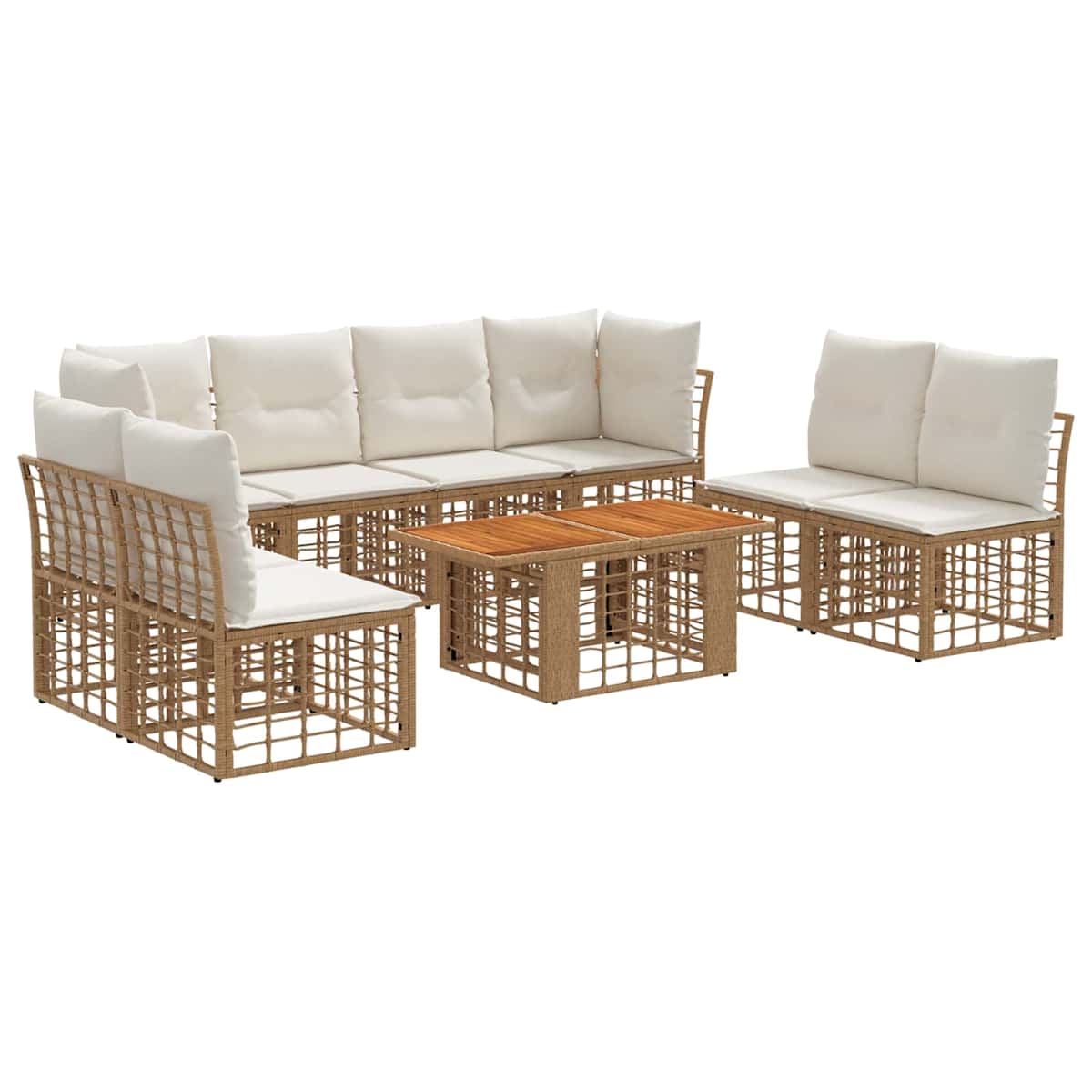 Havesofa Sæt 9 stk. polyrattan - Billede 2