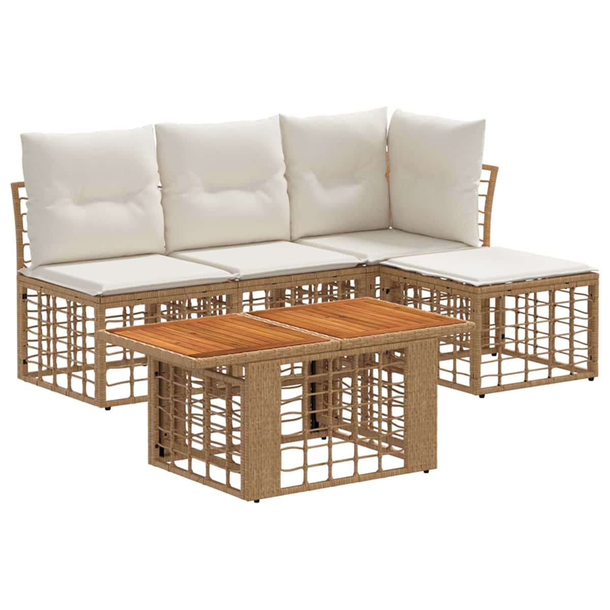 Havesofa Sæt 5 stk. polyrattan - Billede 2