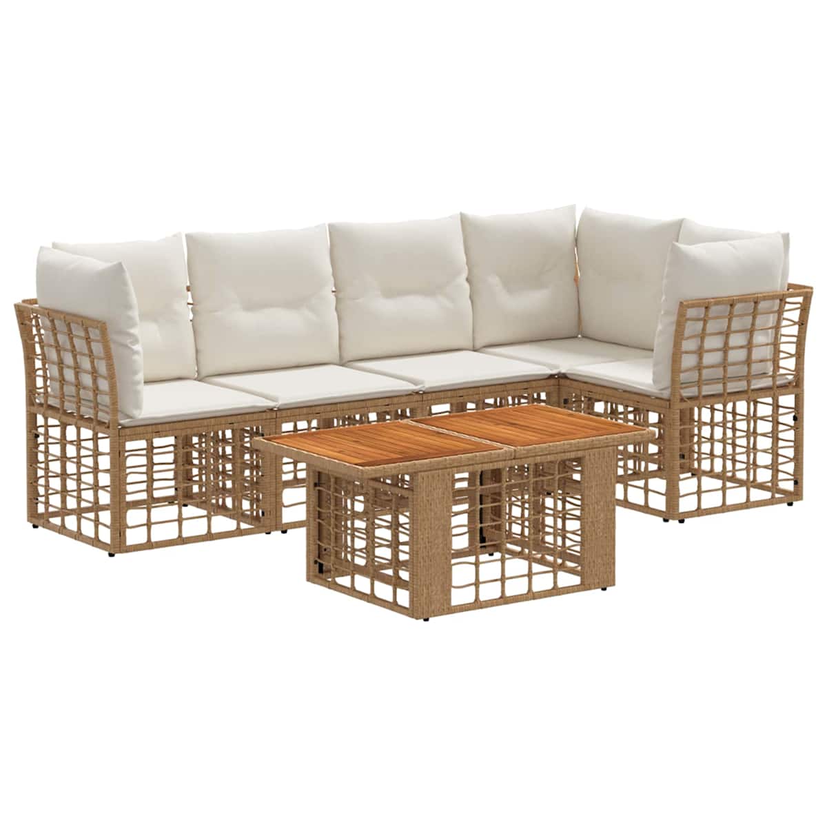 Havesofa Sæt 6 stk. polyrattan - Billede 2