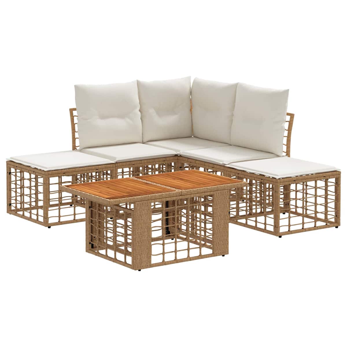 Havesofa Sæt 6 stk. polyrattan - Billede 2