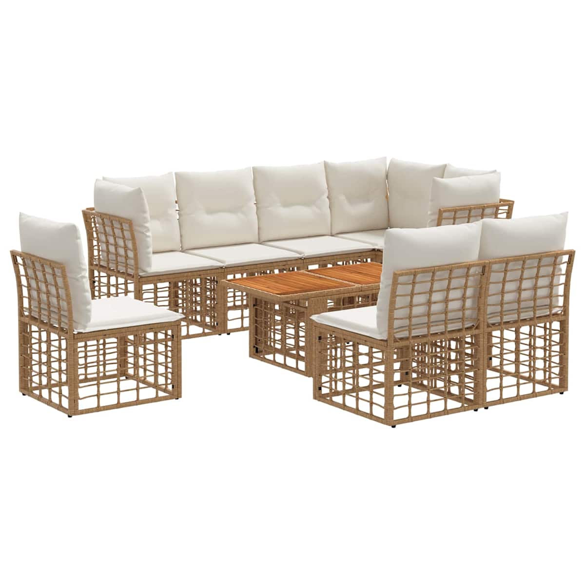 Havesofa Sæt 9 stk. polyrattan - Billede 2