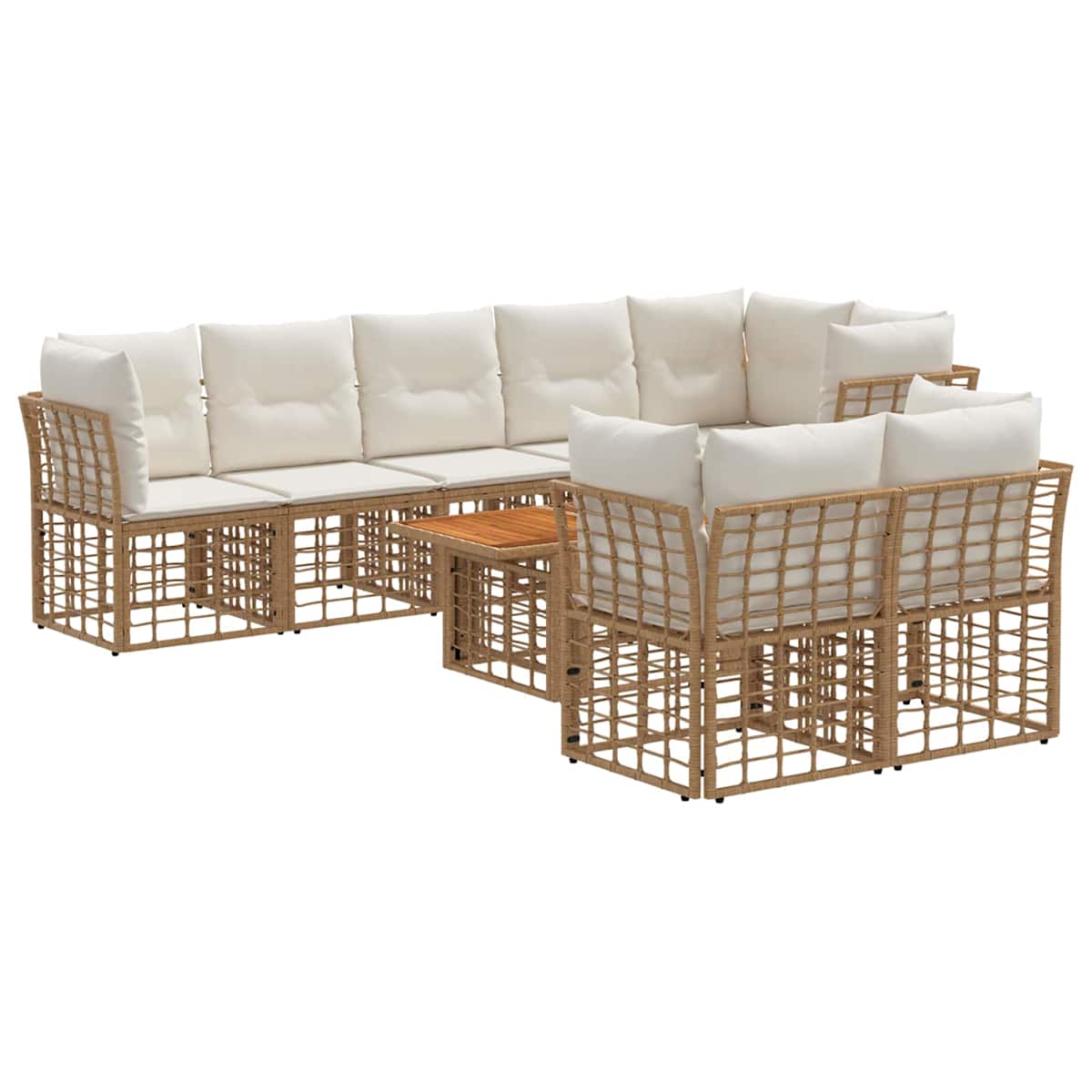 Havesofa Sæt 9 stk. polyrattan - Billede 2