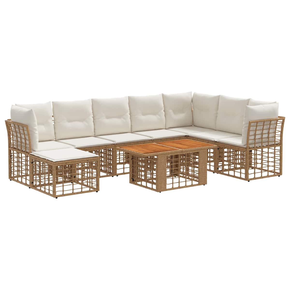 Havesofa Sæt 9 stk. polyrattan - Billede 2