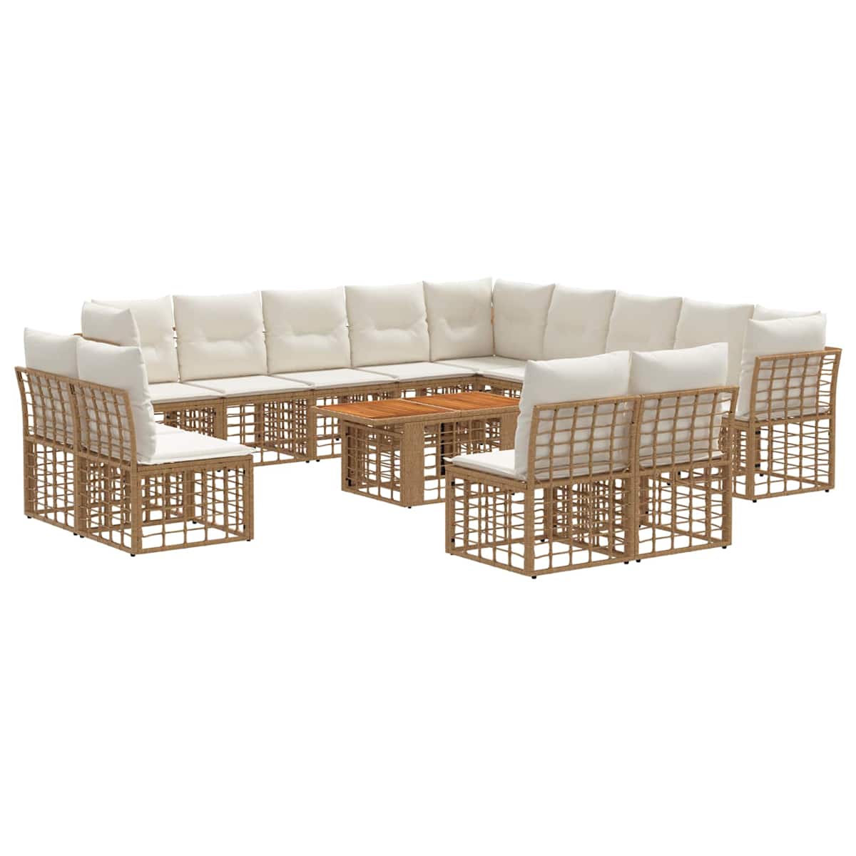 Havesofa Sæt 14 stk. polyrattan - Billede 2