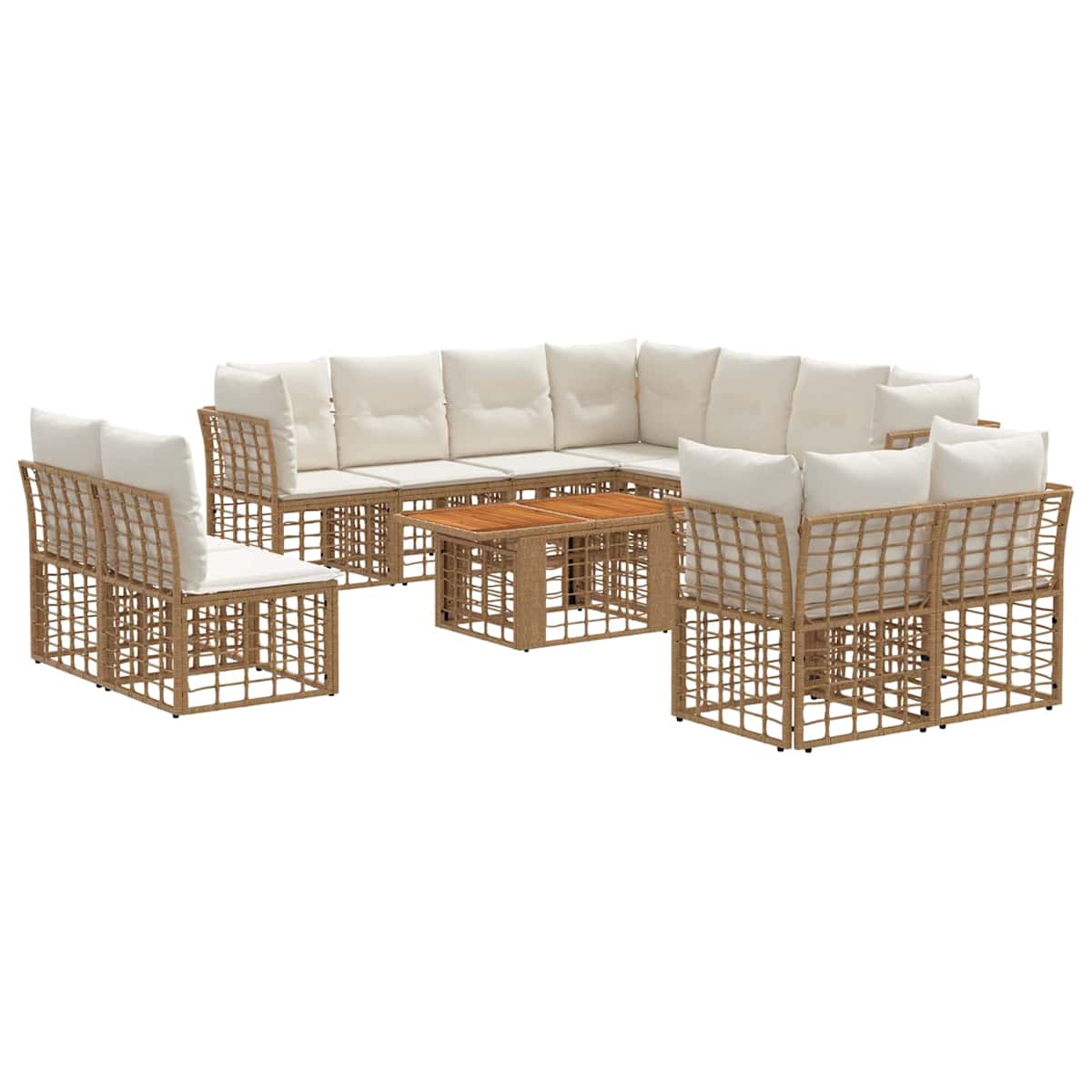 Havesofa Sæt 12 stk. polyrattan - Billede 2
