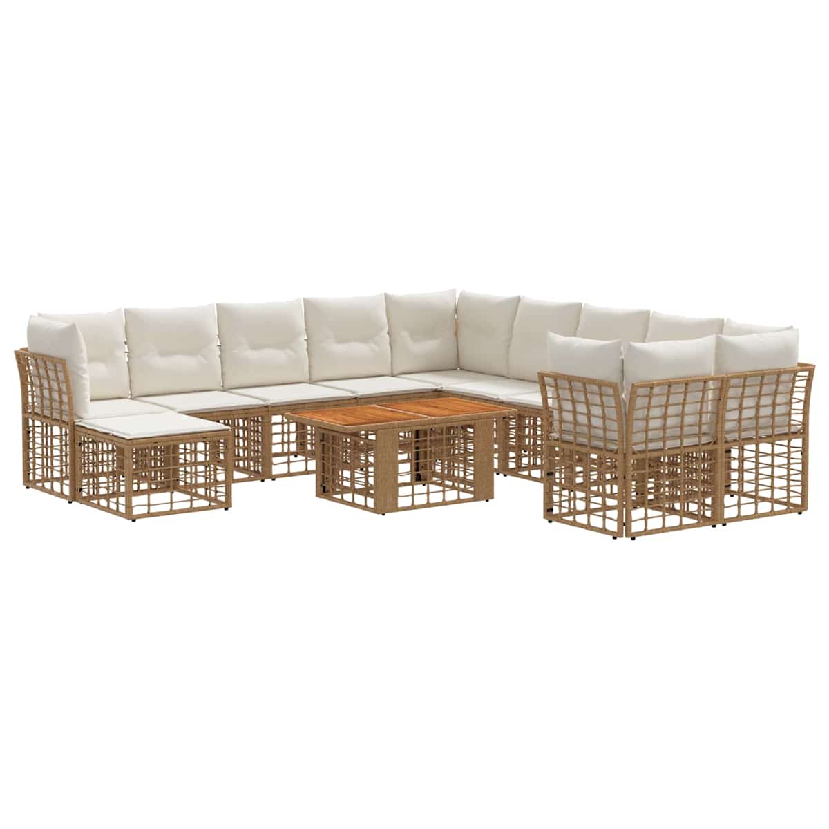Havesofa Sæt 12 stk. polyrattan - Billede 2