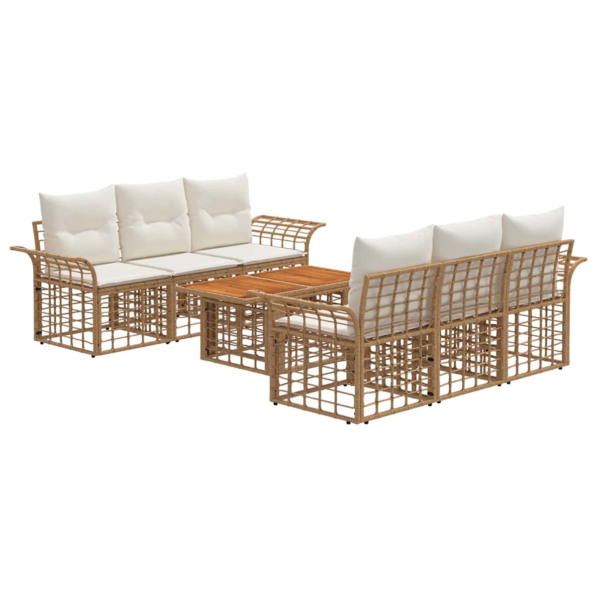 Havesofa Sæt 7 stk. polyrattan - Billede 2