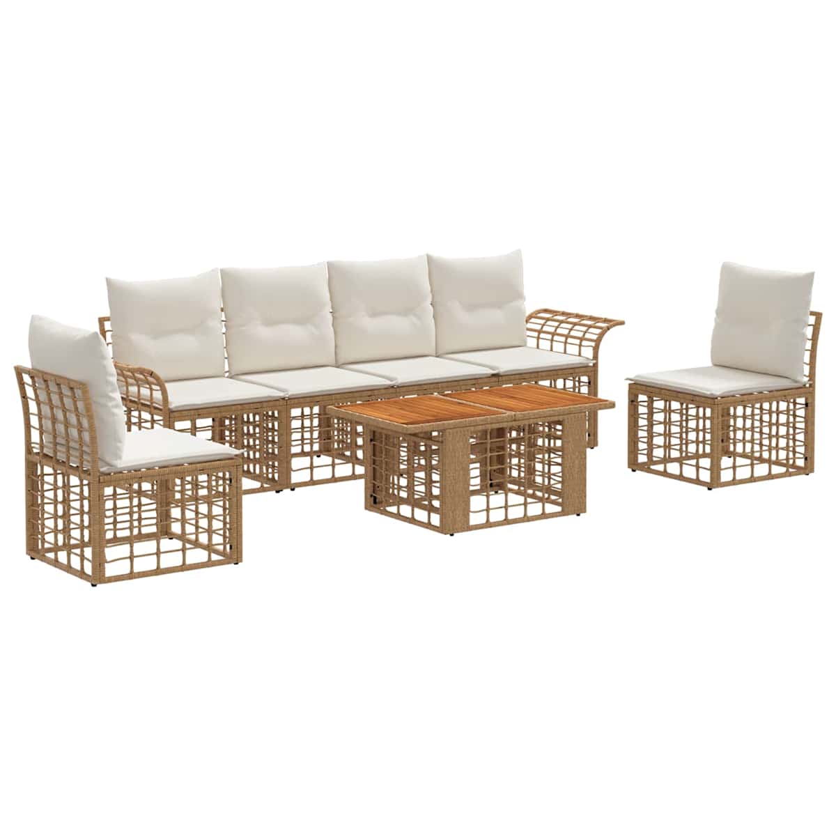 Havesofa Sæt 7 stk. polyrattan - Billede 2