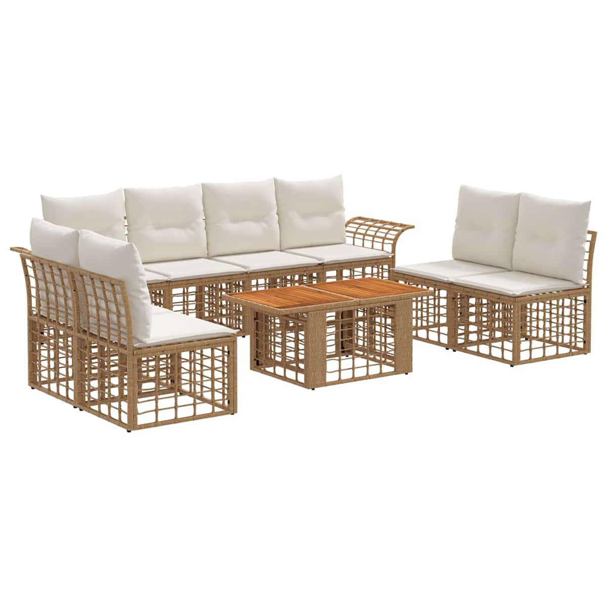 Havesofa Sæt 9 stk. polyrattan - Billede 2