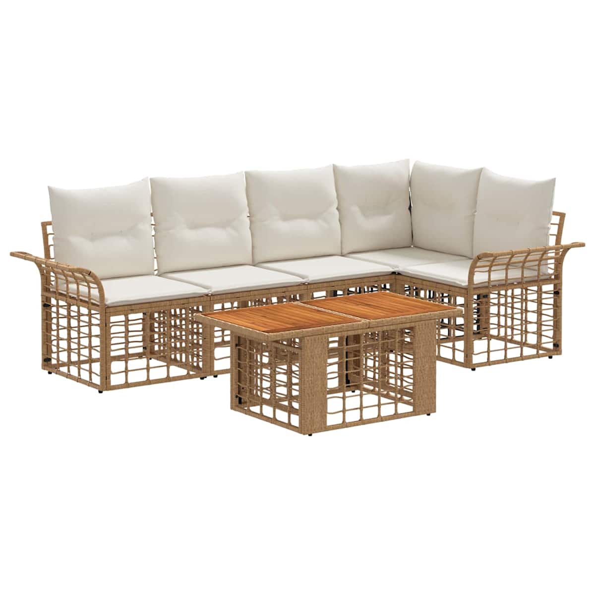 Havesofa Sæt 6 stk. polyrattan - Billede 2