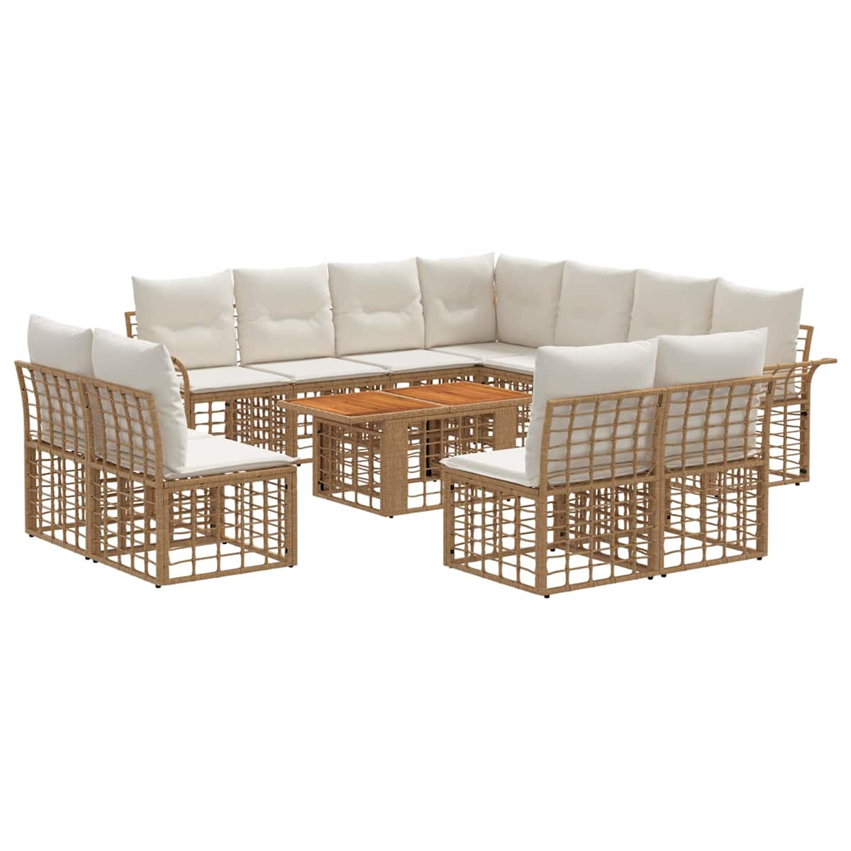 Havesofa Sæt 12 stk. polyrattan - Billede 2