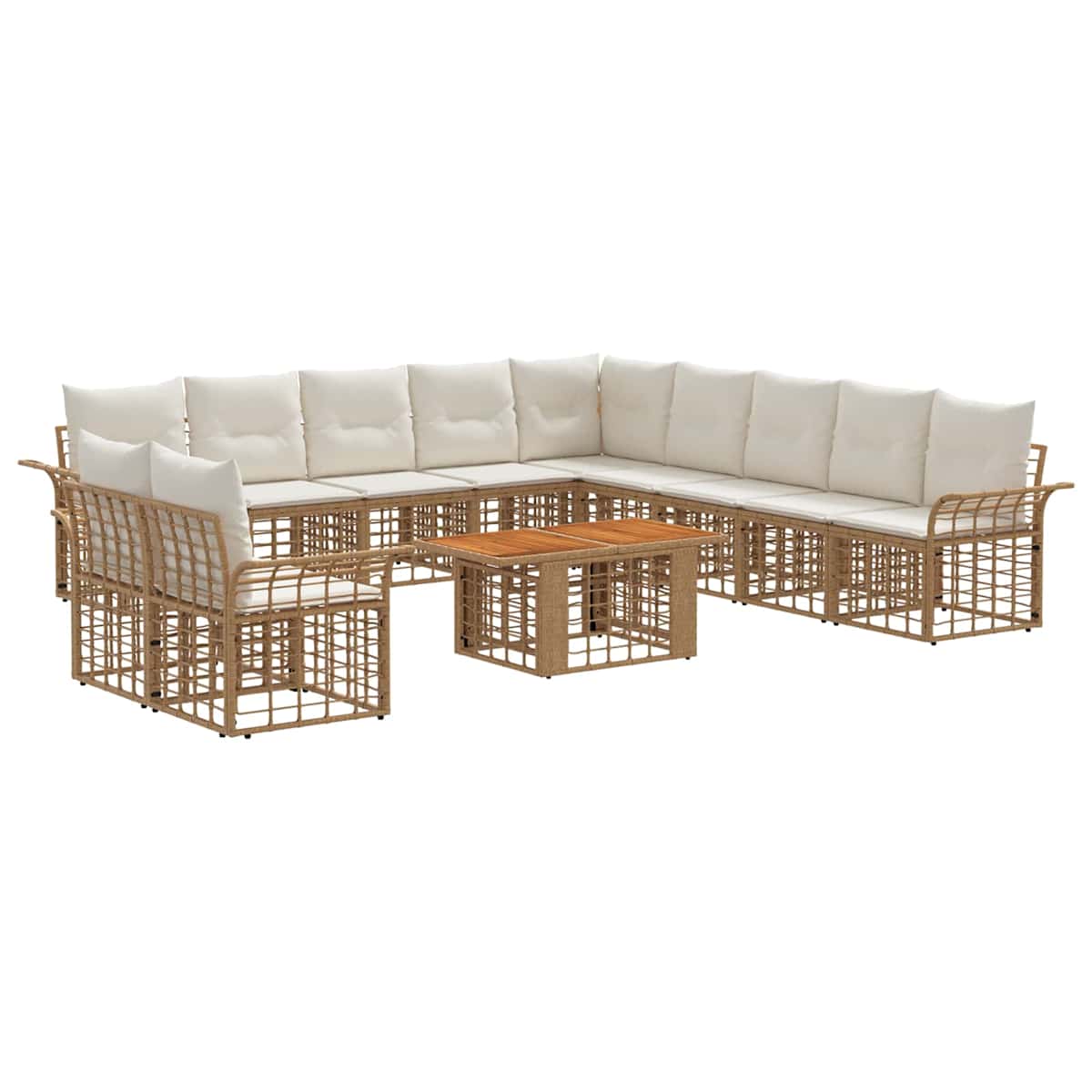 Havesofa Sæt 12 stk. polyrattan - Billede 2