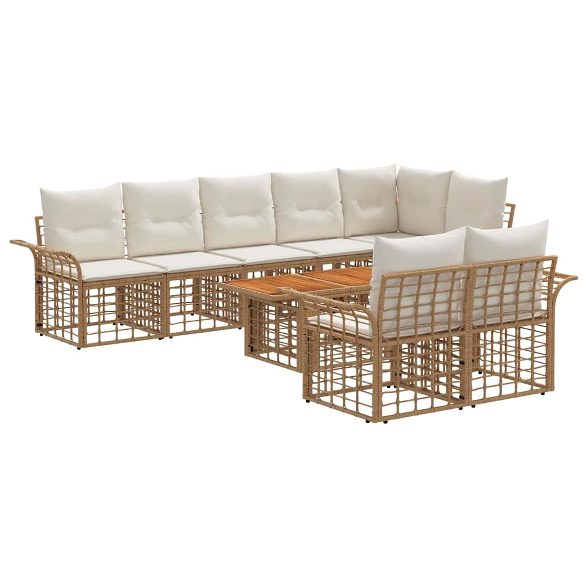 Havesofa Sæt 9 stk. polyrattan - Billede 2