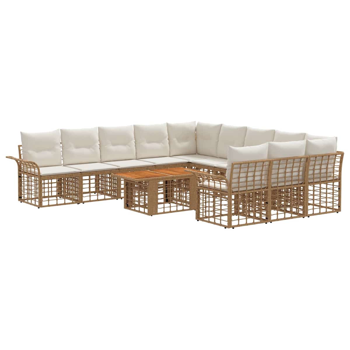 Havesofa Sæt 12 stk. polyrattan - Billede 2
