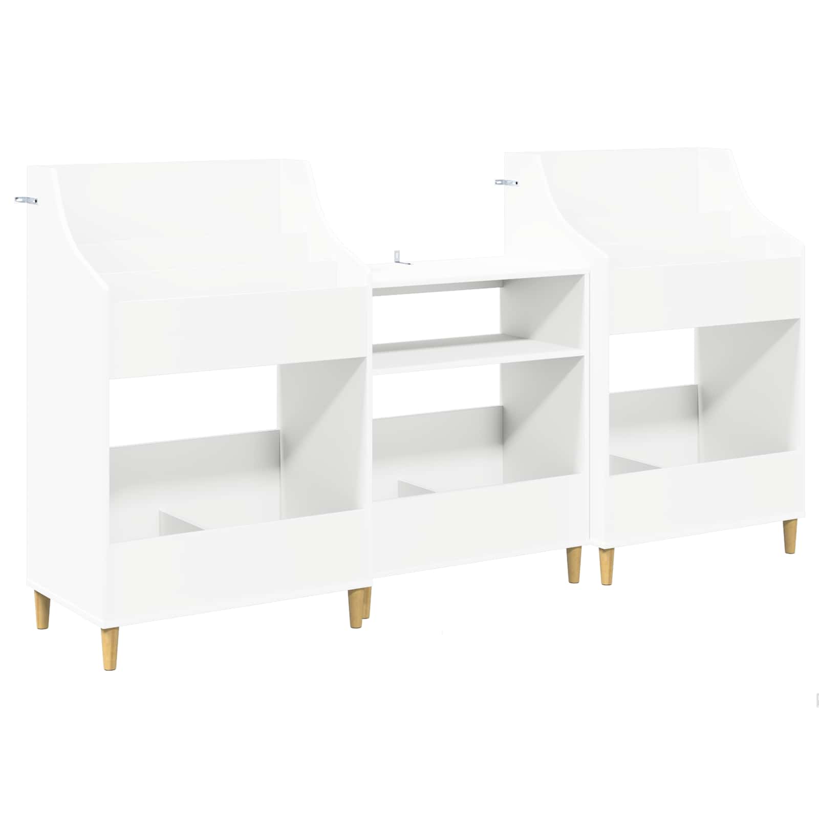 vidaXL Sada mediálních polic 3 ks Bílá 212 x 46 x 112 cm
