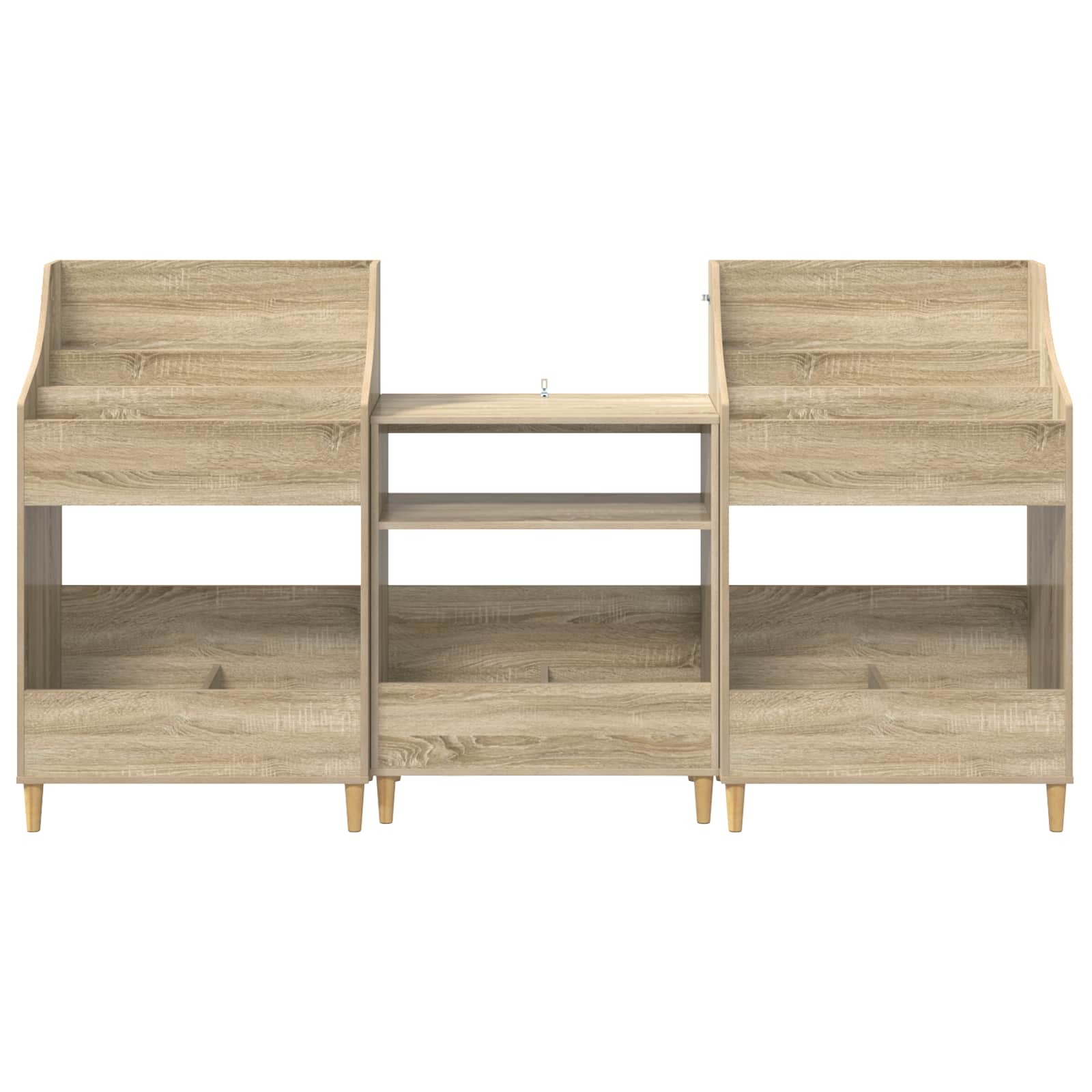 Set medijskih polic 3 kos Sonoma hrast 212 x 46 x 112 cm