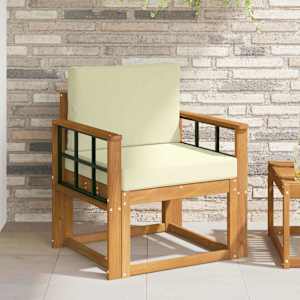 Zunanji kavč Masivno akacijevo les in poliester Naravna