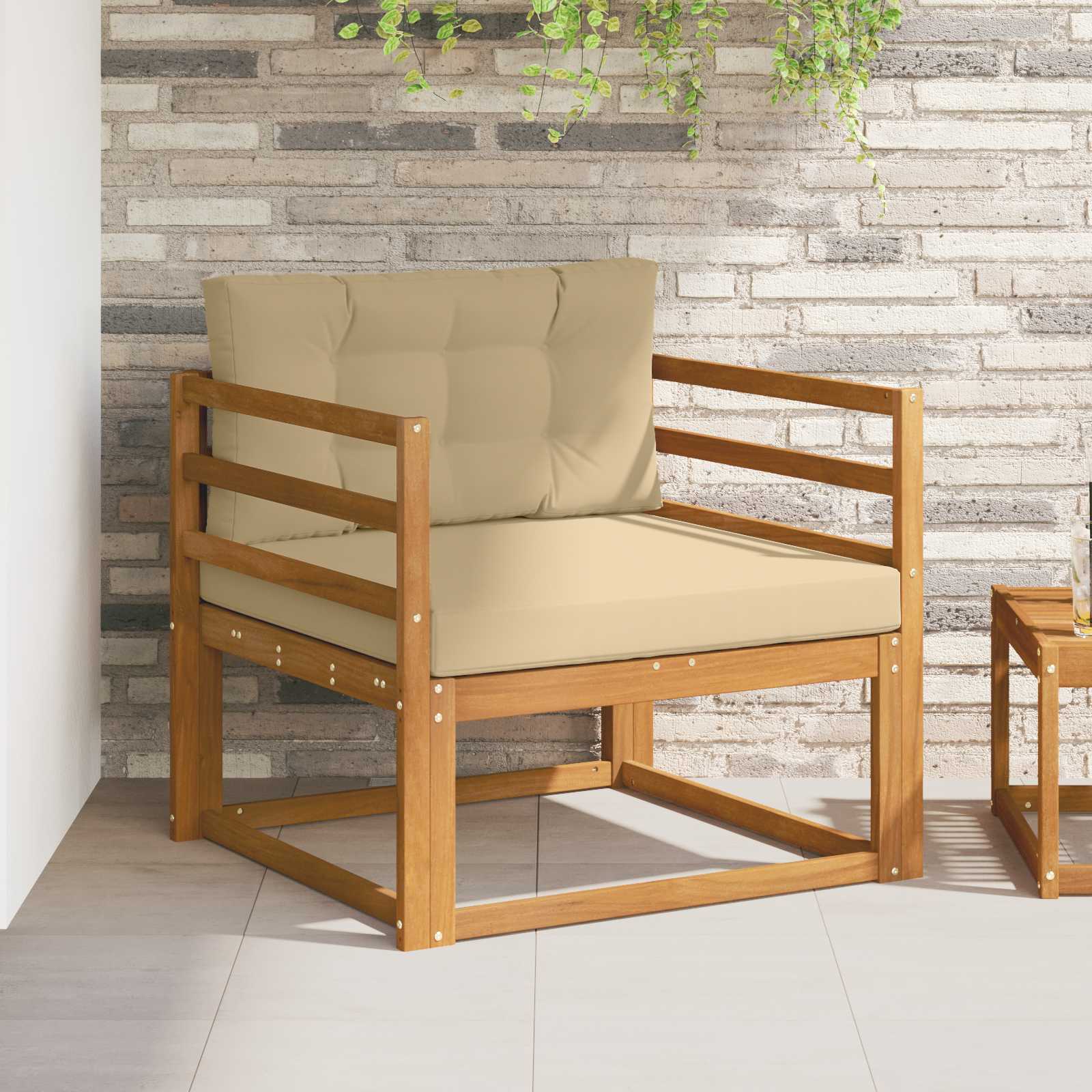 Buiten Midden Sofa Massief Acaciahout Naturel image 1