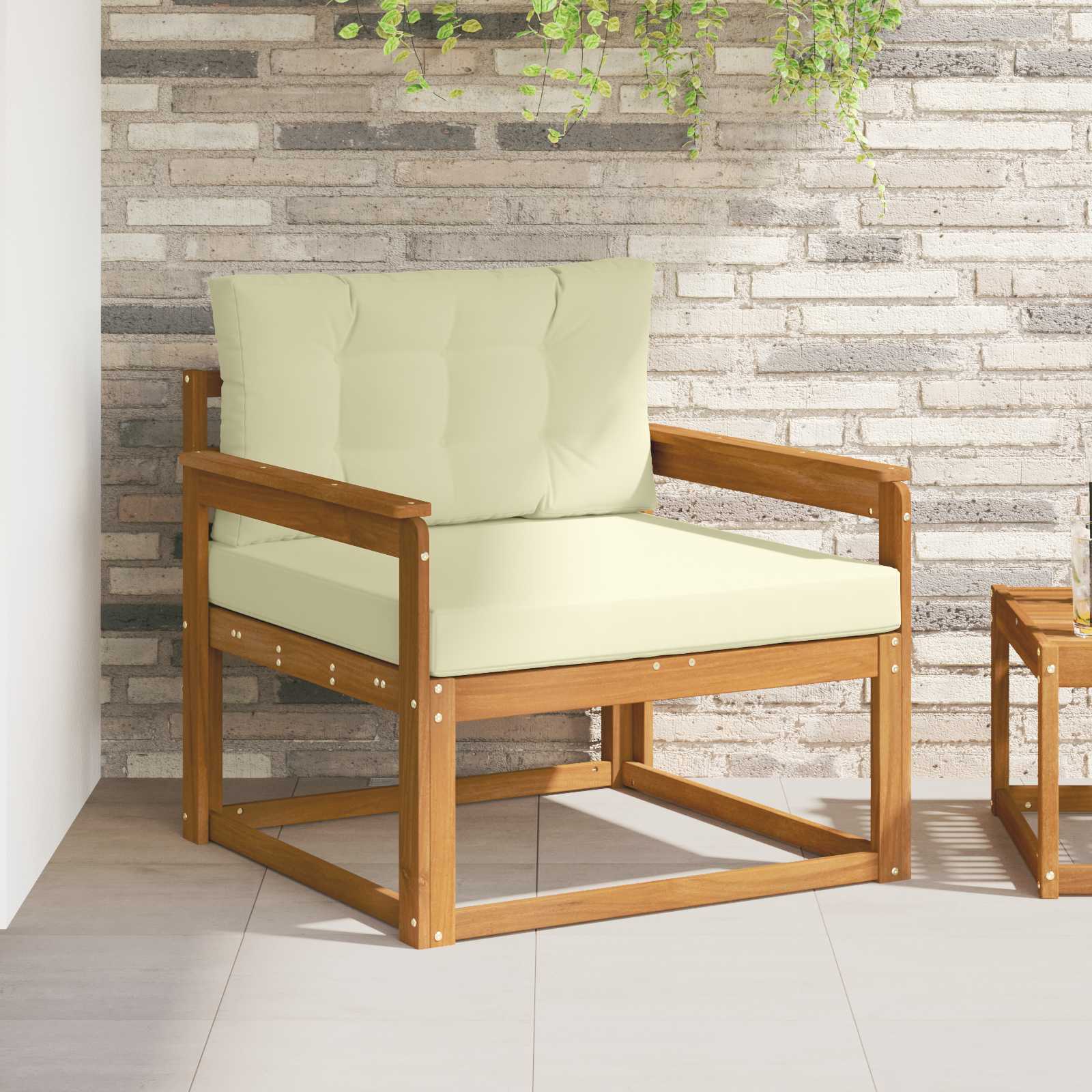 vidaXL Canapea Medie pentru Exterior natural