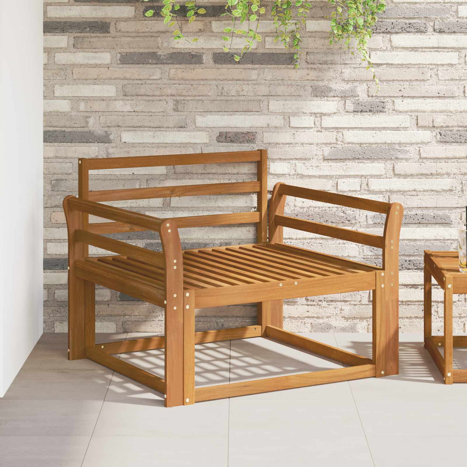 Buiten Midden Sofa Massief Acaciahout Naturel image 1