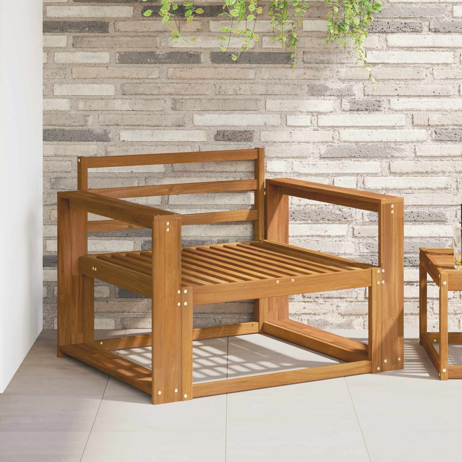 Buiten Midden Sofa Massief Acaciahout Naturel image 1