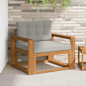 Srednji zunanji kavč Masiven les akacije Naravna