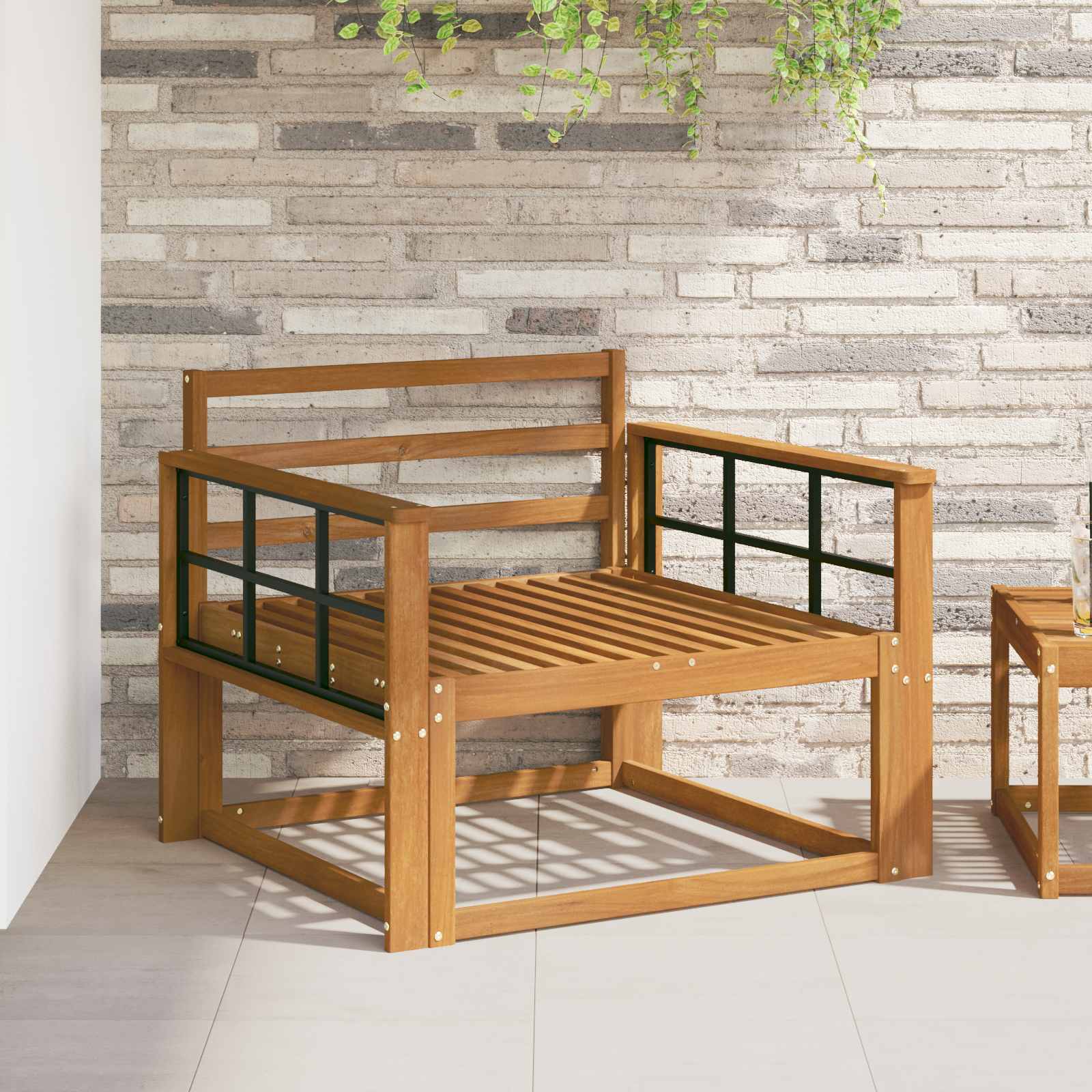 Buiten Midden Sofa Massief Acaciahout Naturel image 1