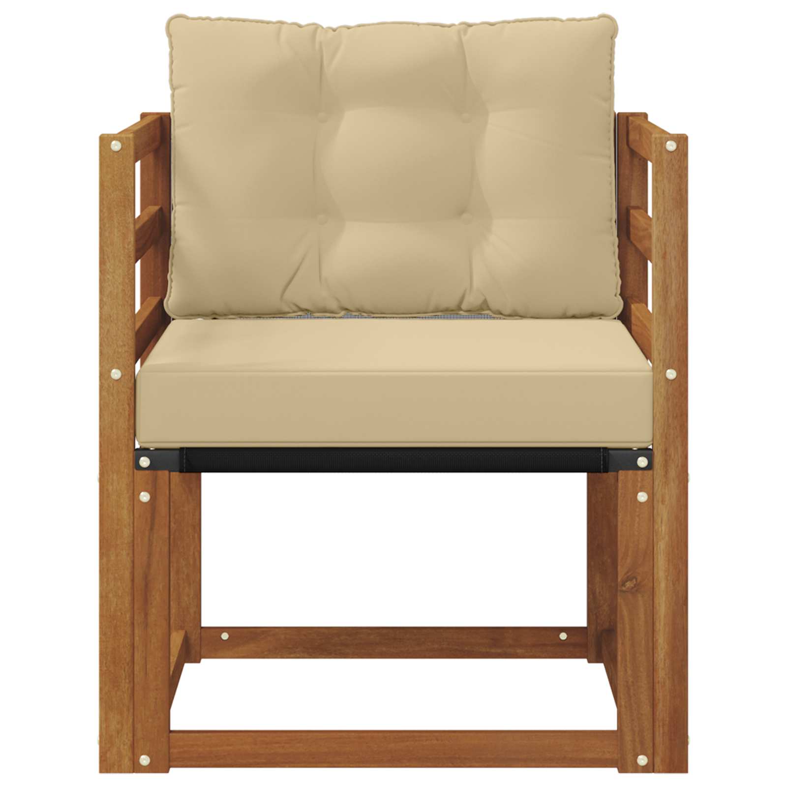 Tuinbank Massief Acaciahout en Textilene Naturel image 5