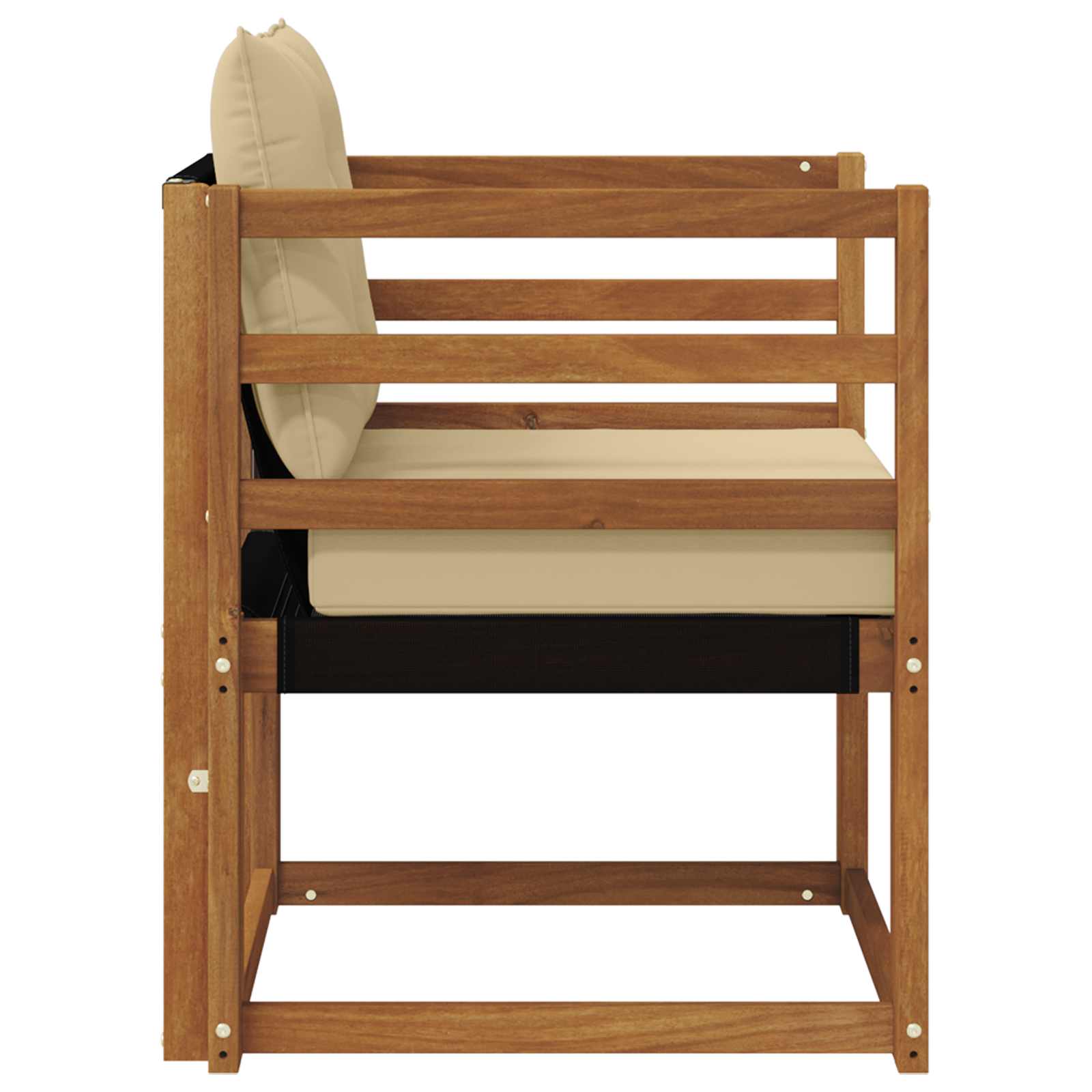 Tuinbank Massief Acaciahout en Textilene Naturel image 6