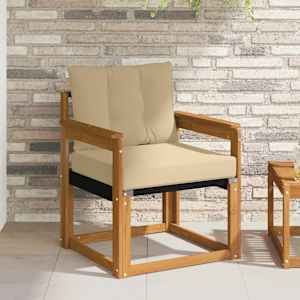 Zunanji kavč Masivno akacijevo les in Textilene Naravna