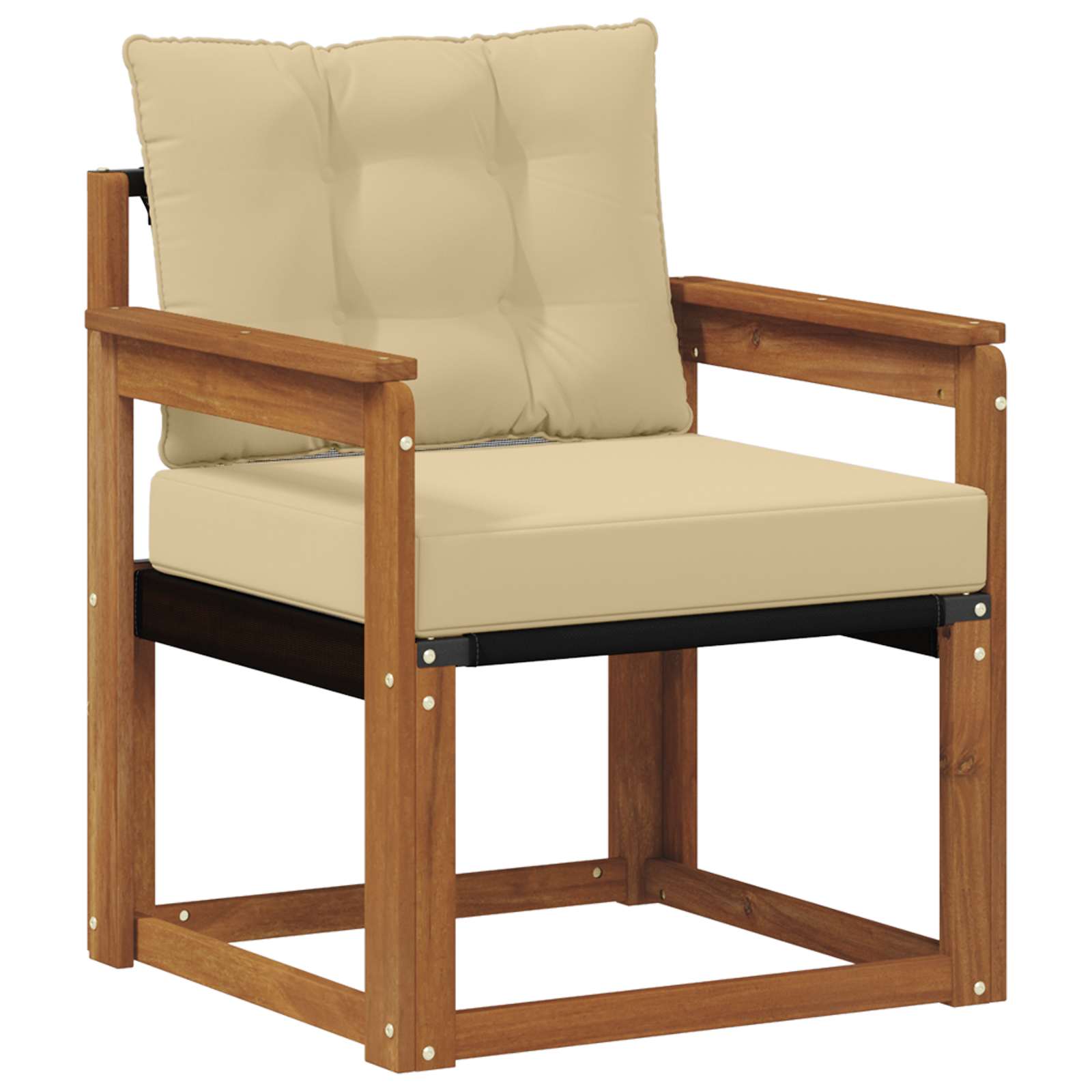 Tuinbank Massief Acaciahout en Textilene Naturel image 2