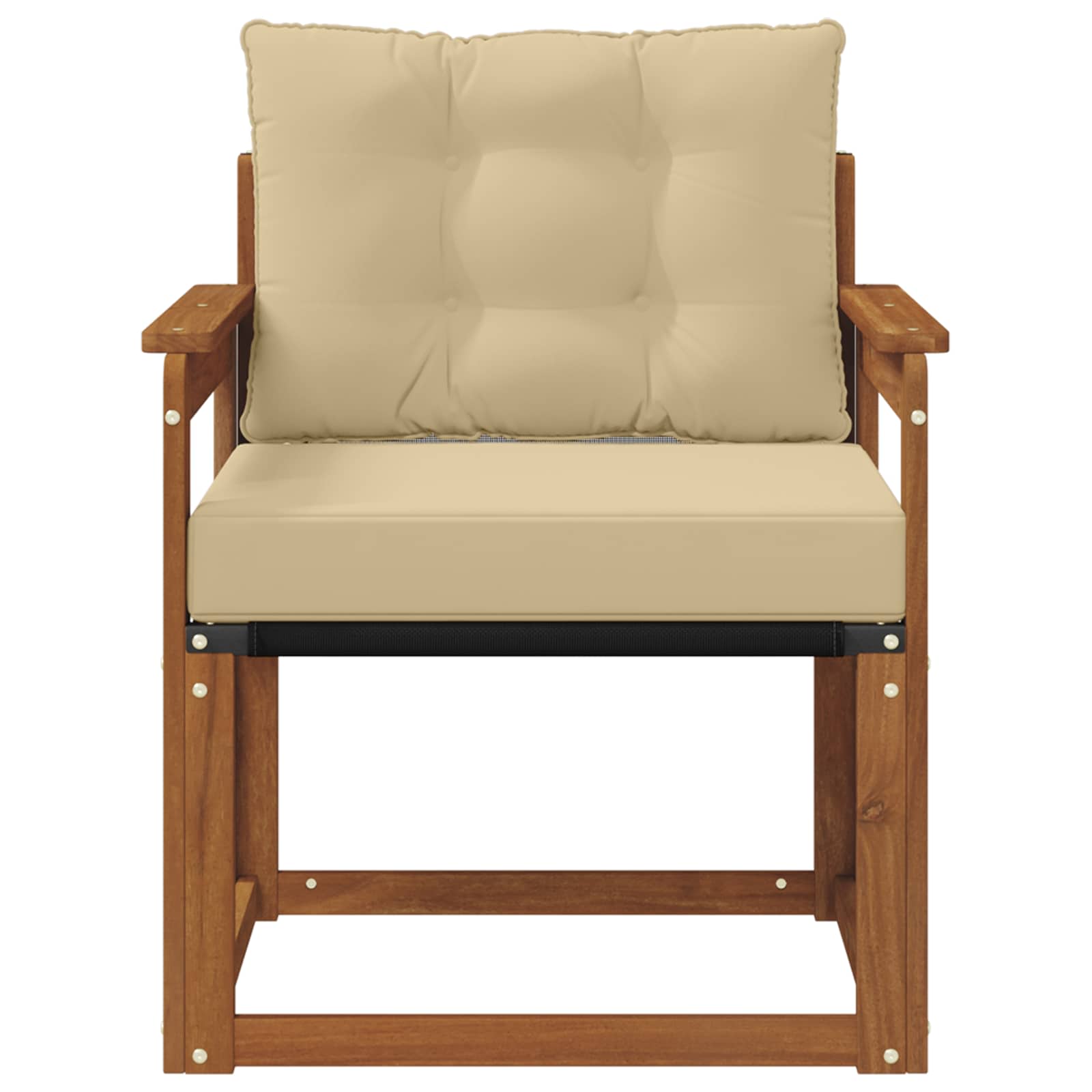 Tuinbank Massief Acaciahout en Textilene Naturel image 5